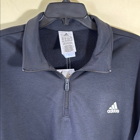 Adidas Sweatshirt Black Quarter-Zip Pullover in Size 2X  NWT‎ - Picture 4 of 11